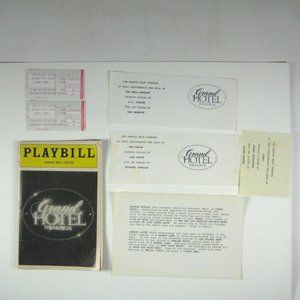 Grand Hotel Playbill 1990 Kathi Moss Liliane Montevecchi Ticket Musical Movie